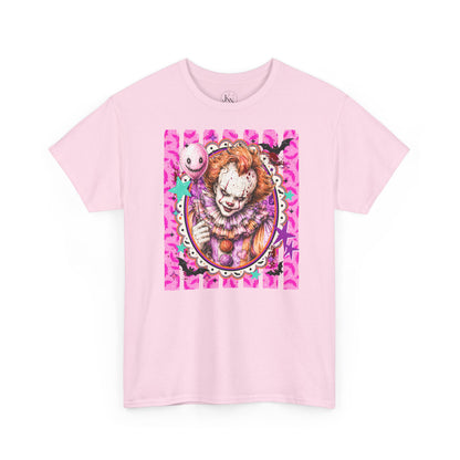 Pennywise Portrait Tee — Colorful Spooky Horror Shirt