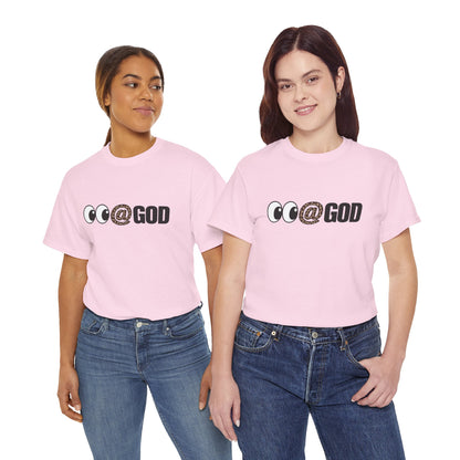 Look At God Leopard Print Graphic Tee