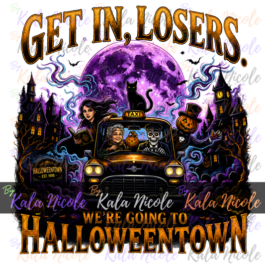 Get In Losers Going To Halloweentown PNG Bundle | Trendy Halloween PNG | 90s Halloween (Digital Download)