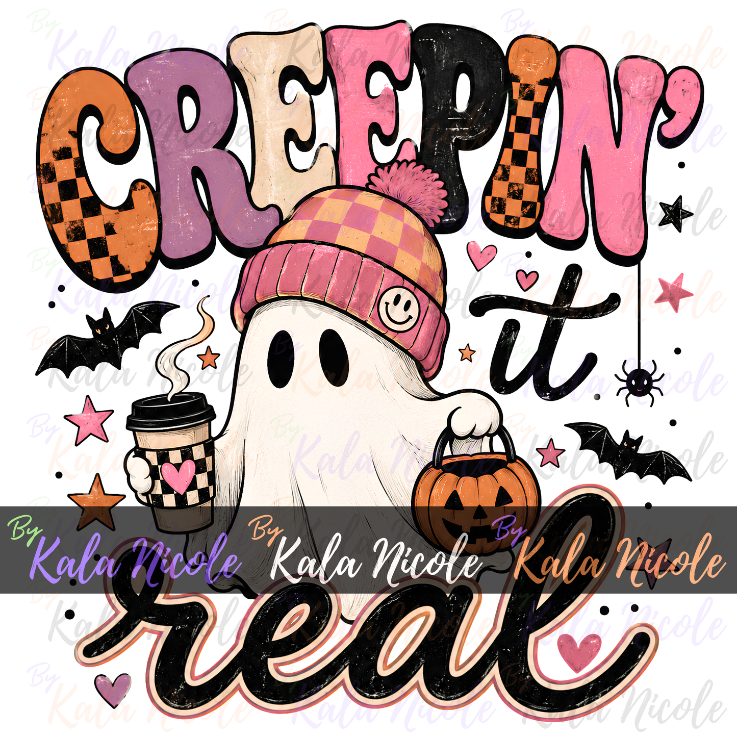 Creepin' It Real PNG | Trendy Halloween PNG | Fall PNG | Cute Ghost Clipart (Digital Download)