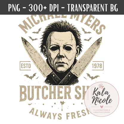 The Butcher Shop PNG | White Mask Slasher