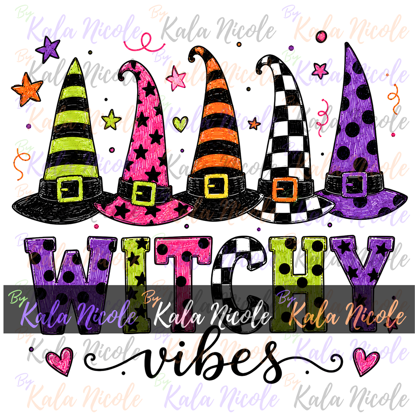 Witchy Vibes PNG Bundle | Trendy Halloween PNG | Fall PNG | Cute Witch Clipart (Digital Download)