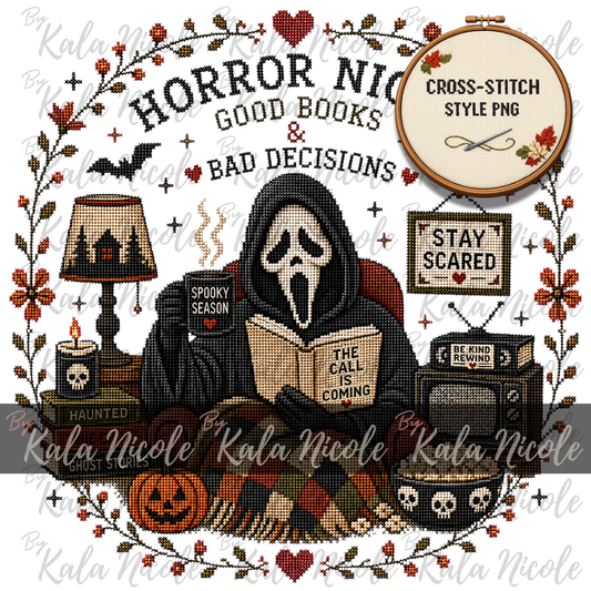 Horror Movie Cross-Stitch PNG | Ghostface