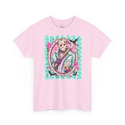 Jason Portrait Tee — Colorful Spooky Horror Shirt