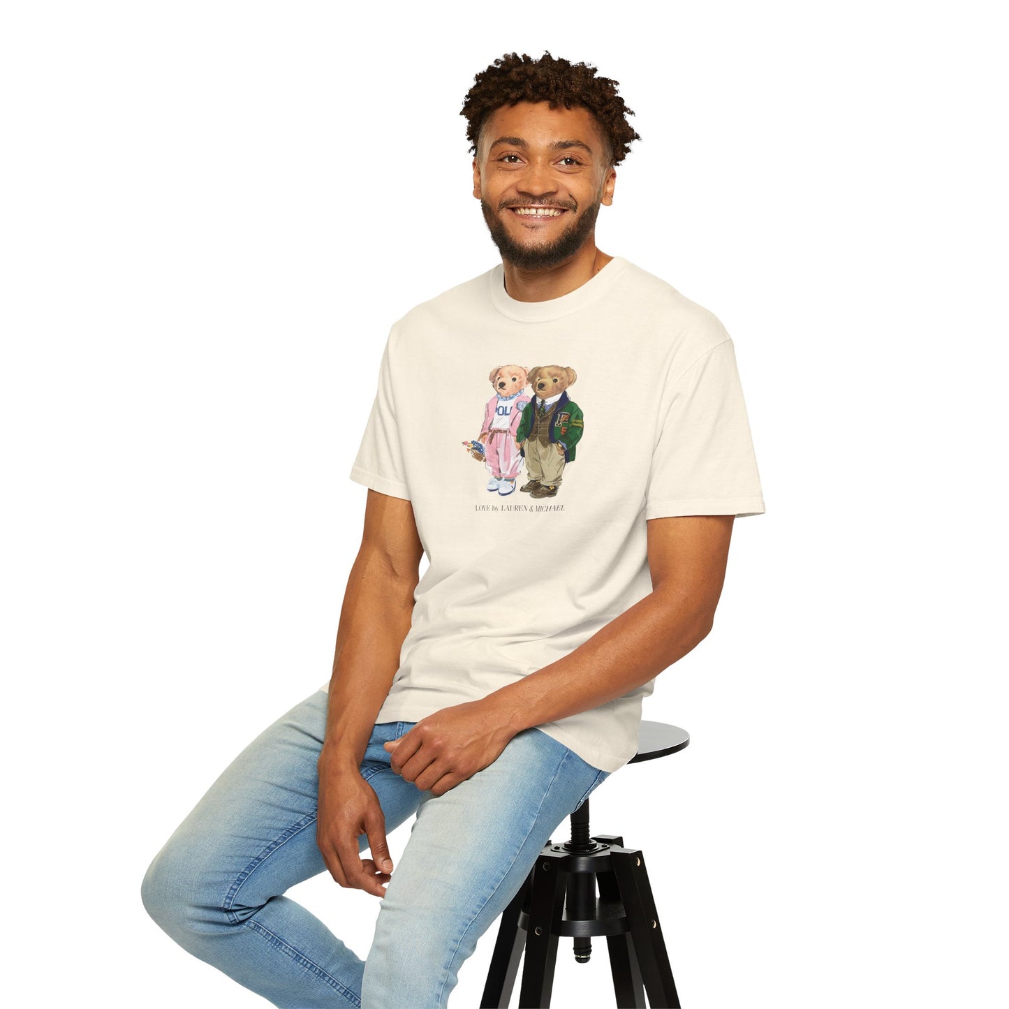 Personalized Couples T-Shirt — Custom Teddy Bear Graphic Tee | Gift for Him & Her