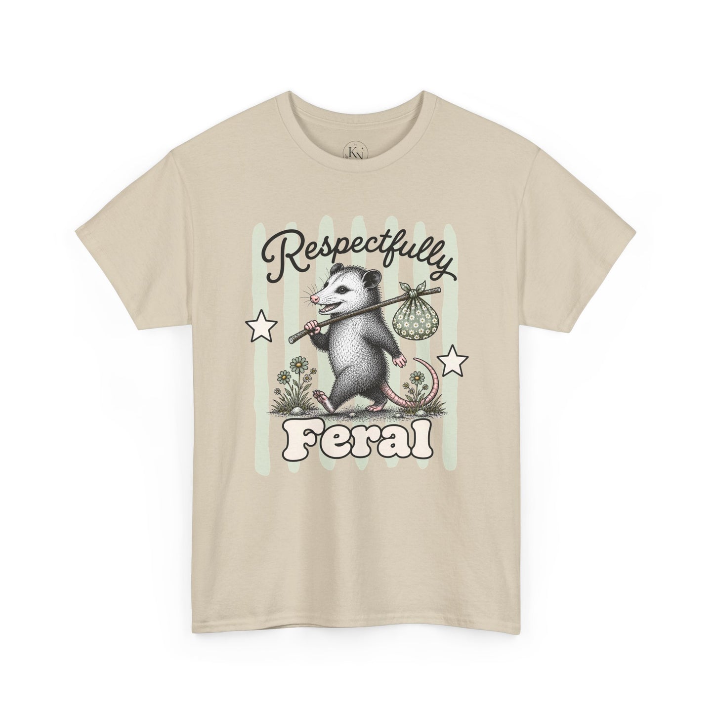 Respectfully Feral Retro Possum Graphic Tee