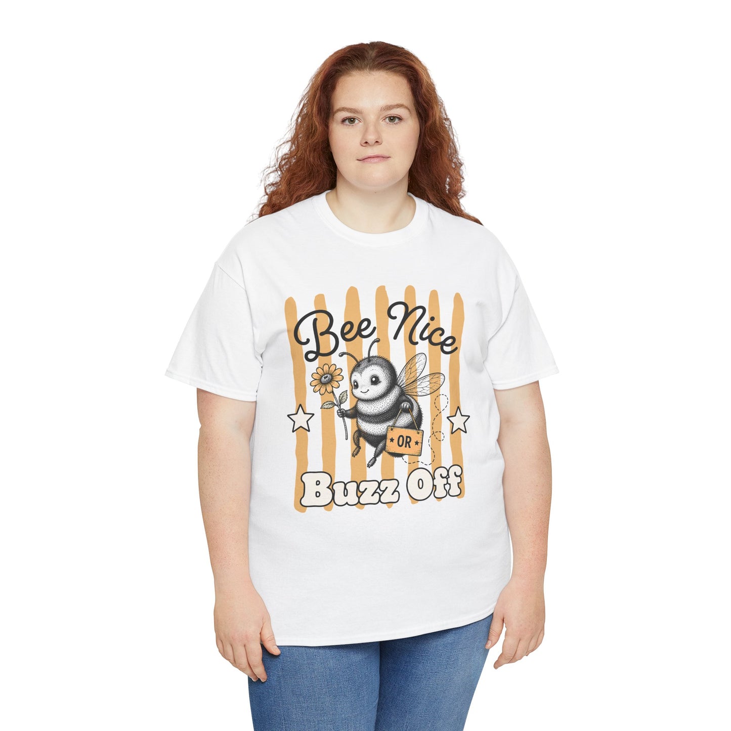 Bee Nice or Buzz Off Retro Bee Graphic Tee
