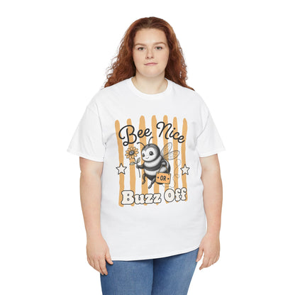 Bee Nice or Buzz Off Retro Bee Graphic Tee