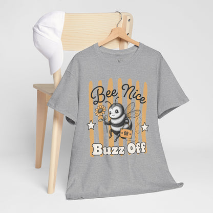 Bee Nice or Buzz Off Retro Bee Graphic Tee