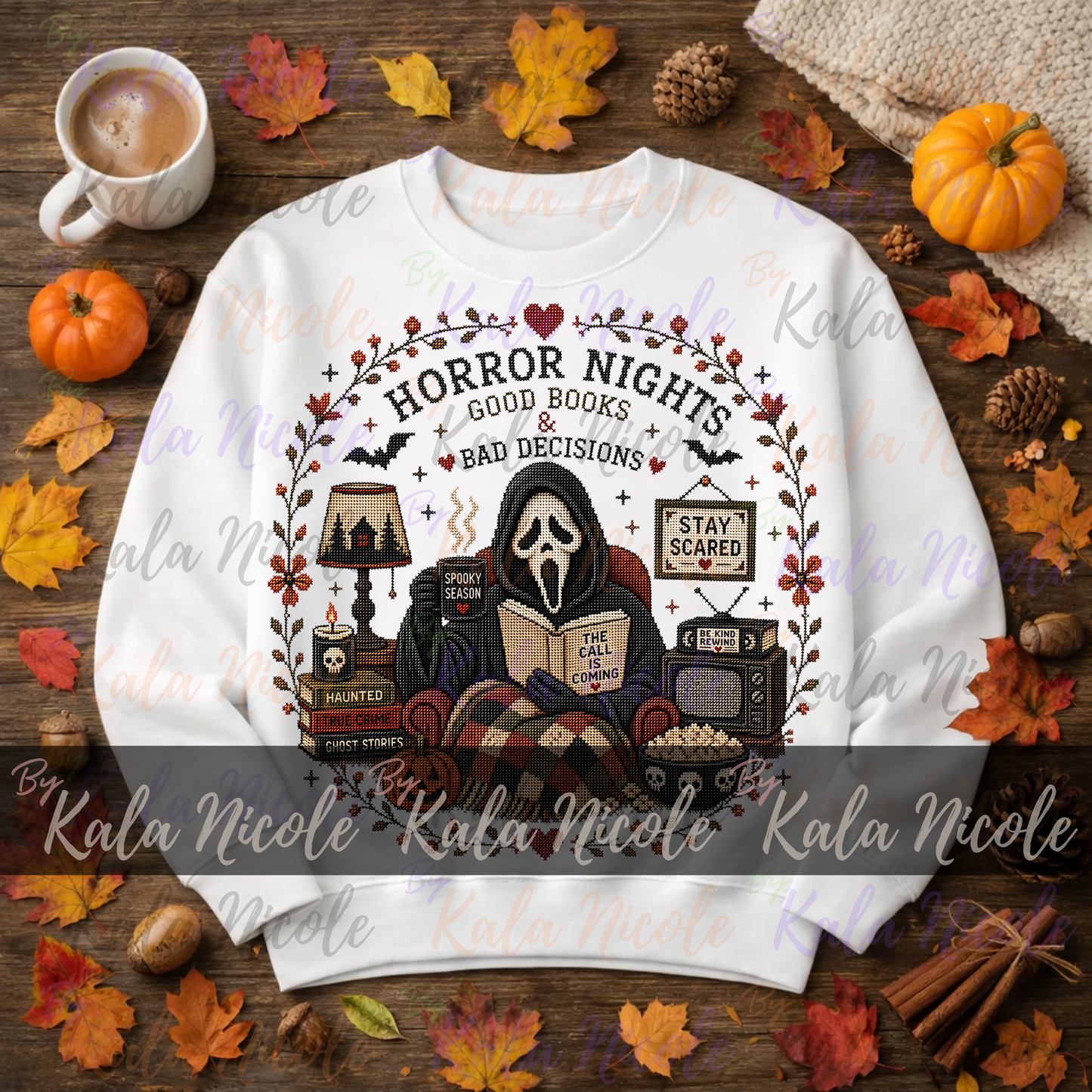 Horror Movie Cross-Stitch PNG | Ghostface