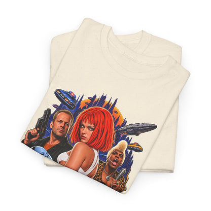 Retro Sci-Fi Character Collage Graphic Tee