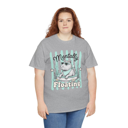Mentally Floating Retro Capybara Graphic Tee