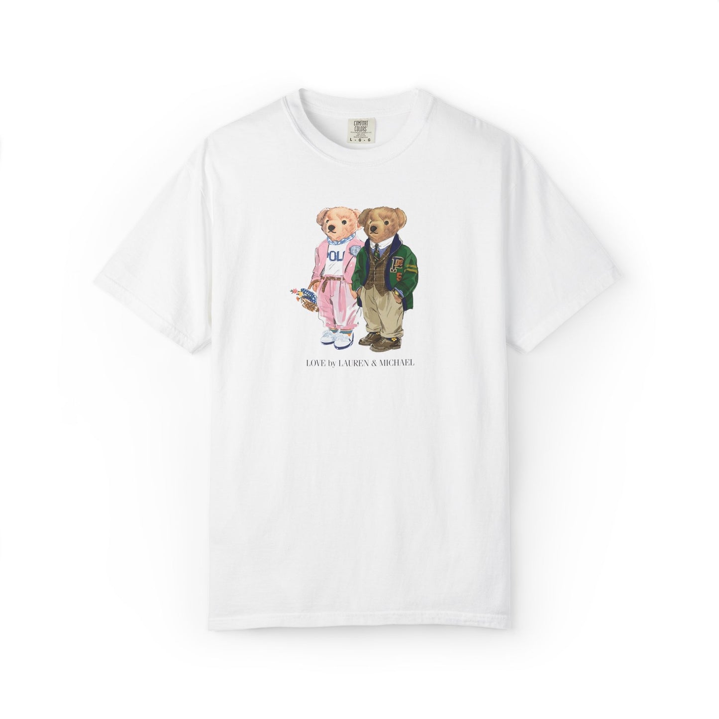 Personalized Couples T-Shirt — Custom Teddy Bear Graphic Tee | Gift for Him & Her