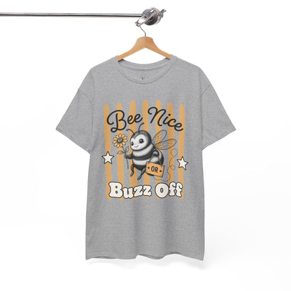 Bee Nice or Buzz Off Retro Bee Graphic Tee