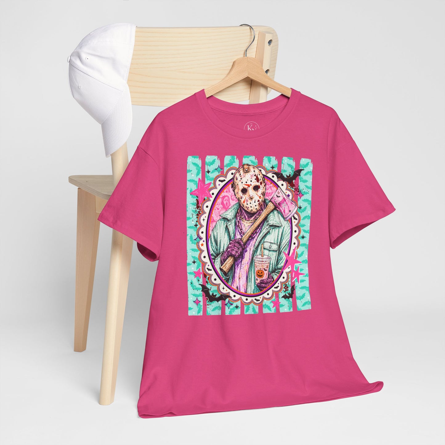 Jason Portrait Tee — Colorful Spooky Horror Shirt