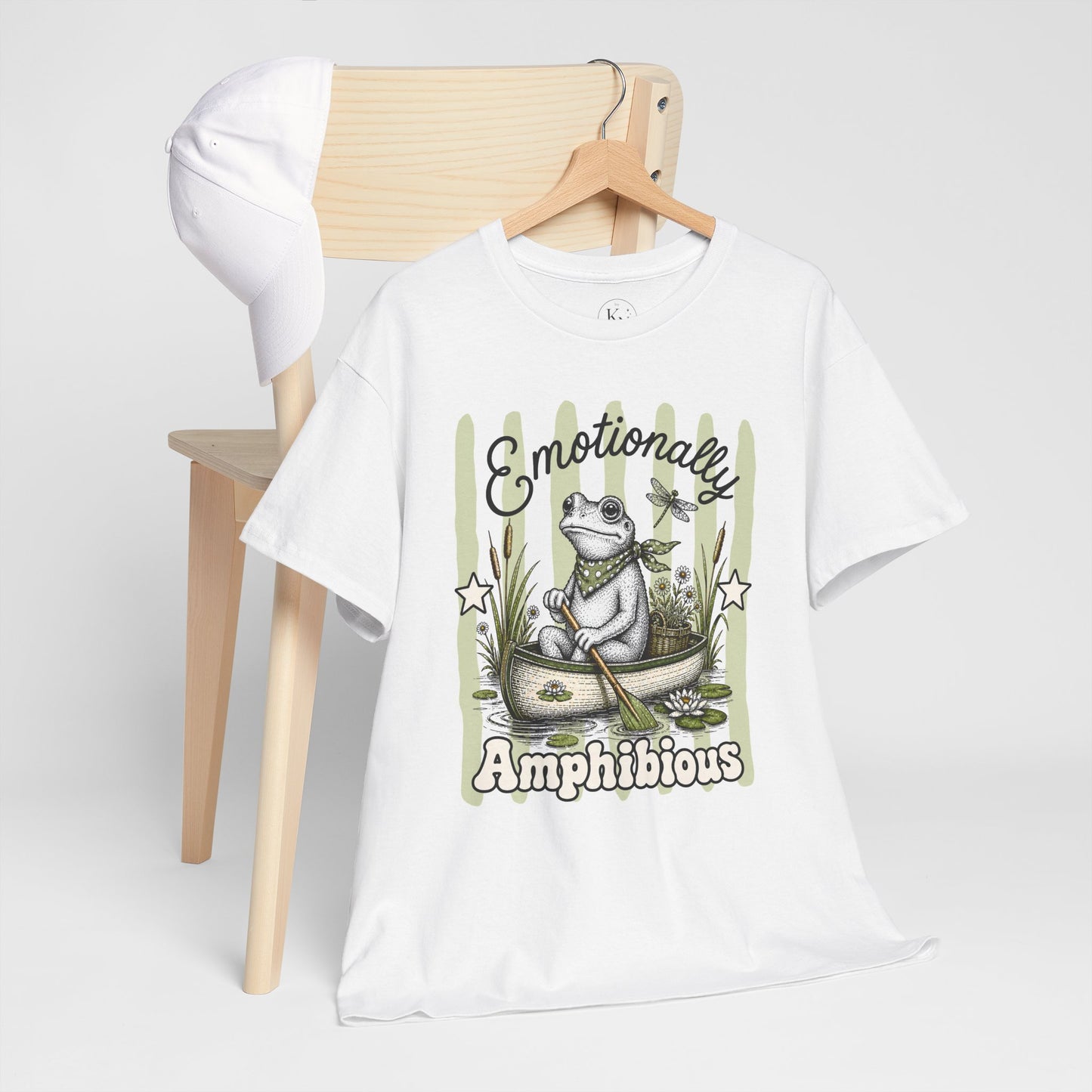 Emotionally Amphibious Retro Frog Graphic Tee