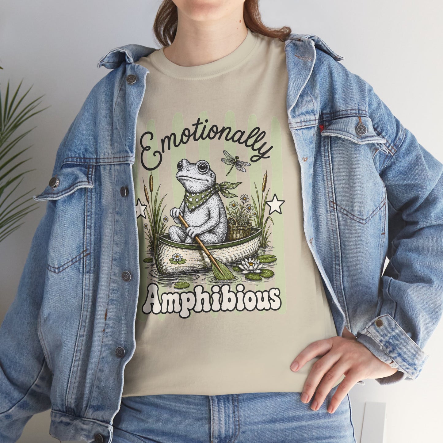 Emotionally Amphibious Retro Frog Graphic Tee