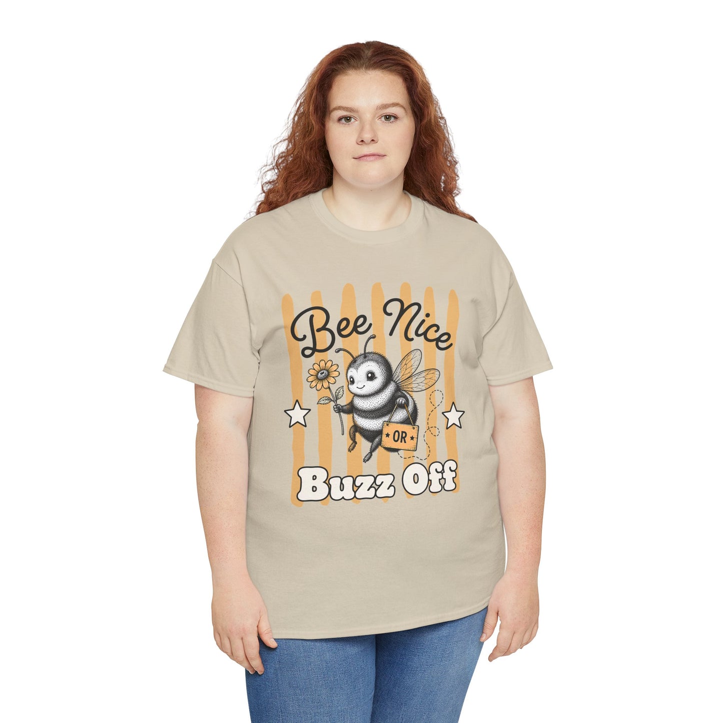 Bee Nice or Buzz Off Retro Bee Graphic Tee