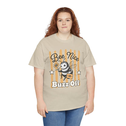 Bee Nice or Buzz Off Retro Bee Graphic Tee