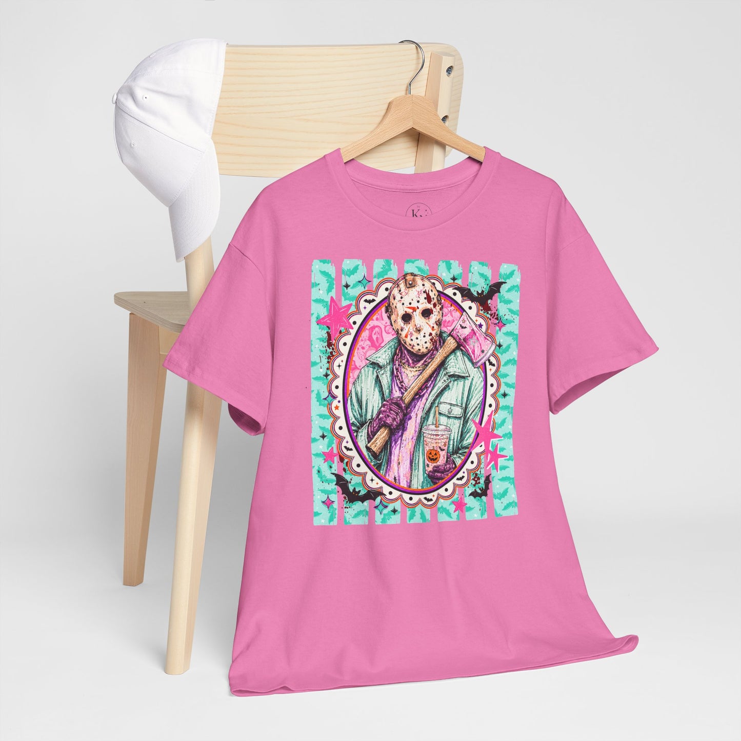 Jason Portrait Tee — Colorful Spooky Horror Shirt