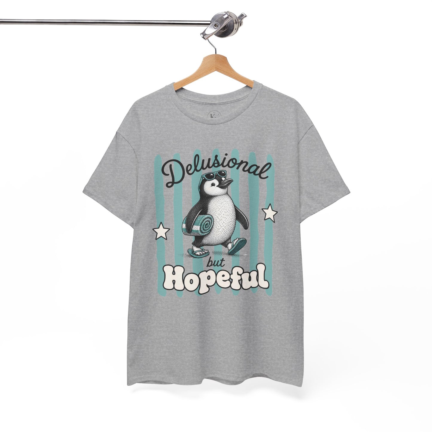 Delusional But Hopeful Retro Penguin Graphic Tee