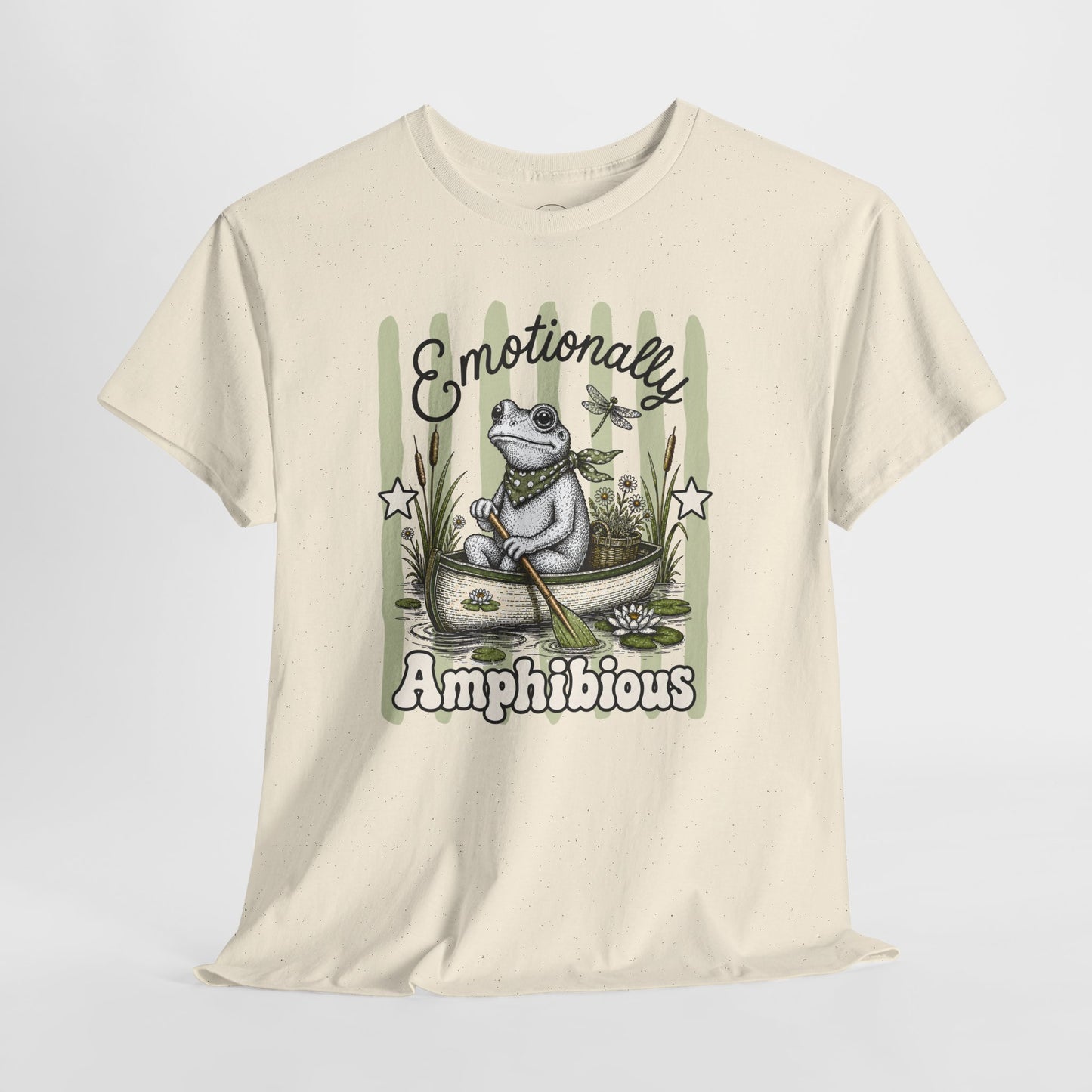 Emotionally Amphibious Retro Frog Graphic Tee
