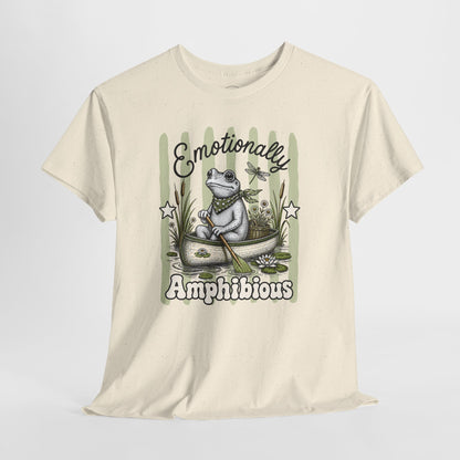 Emotionally Amphibious Retro Frog Graphic Tee
