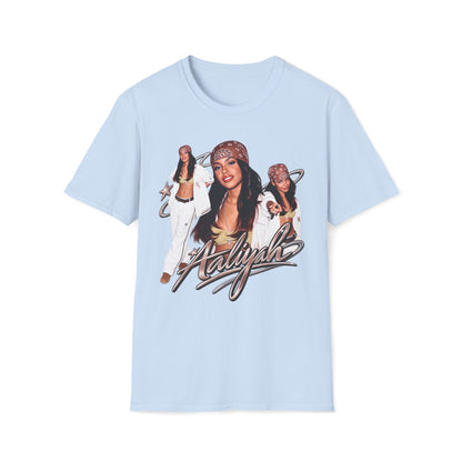 Aaliyah Tribute T-Shirt — Vintage 90s R&B Bandana Graphic Tee