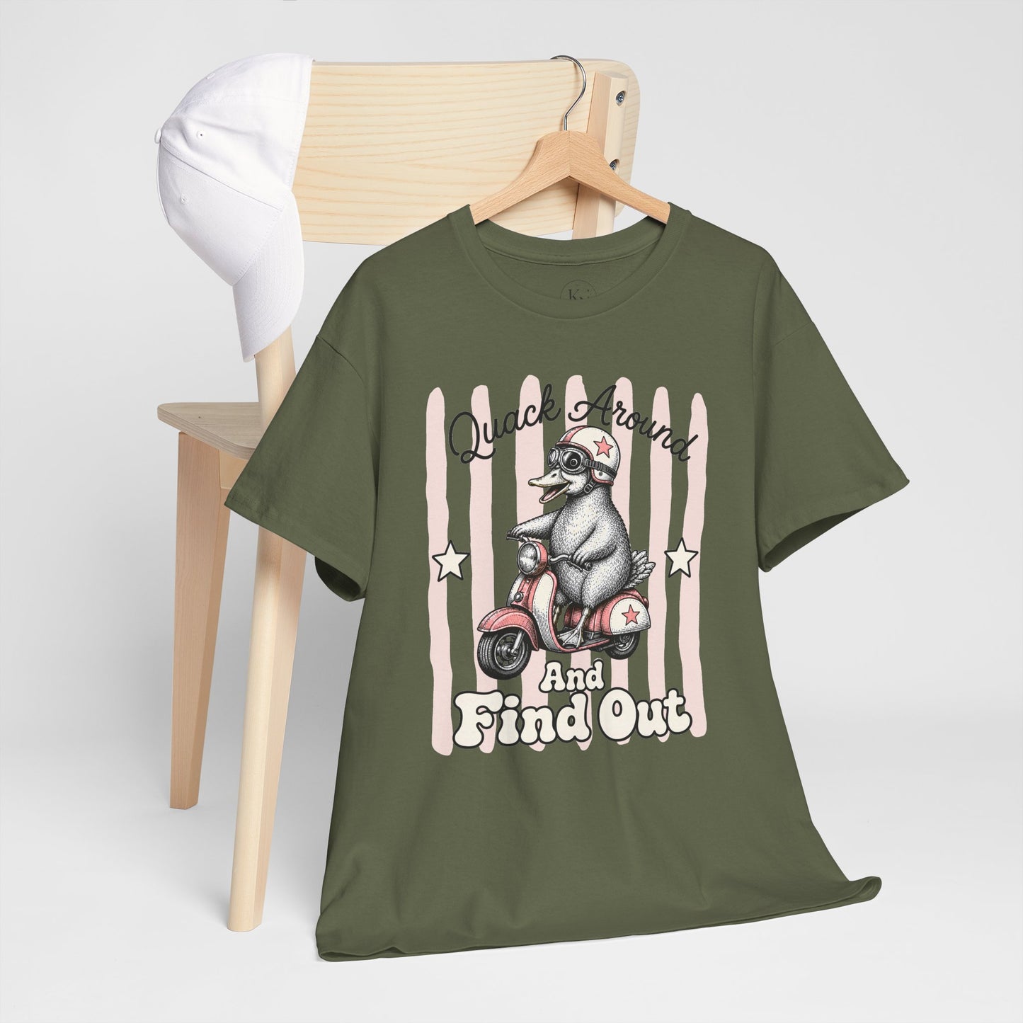Quack Around and Find Out Retro Duck Graphic Tee