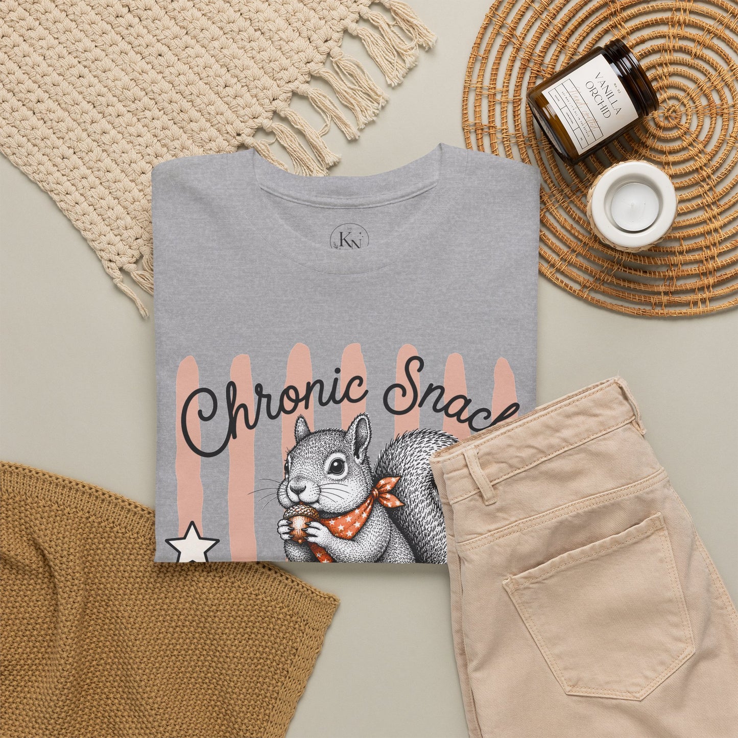 Chronic Snack Collector Retro Squirrel Graphic Tee