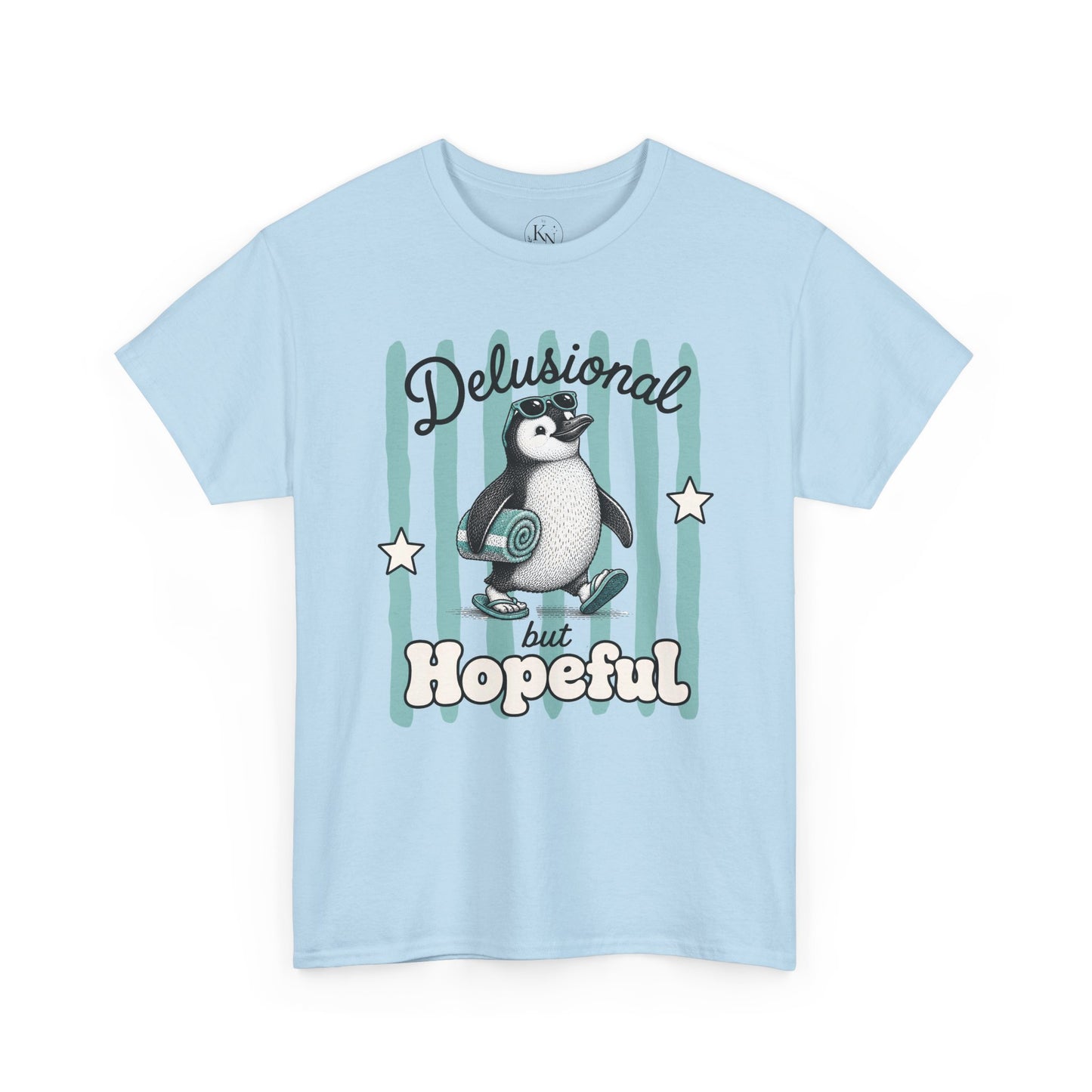 Delusional But Hopeful Retro Penguin Graphic Tee