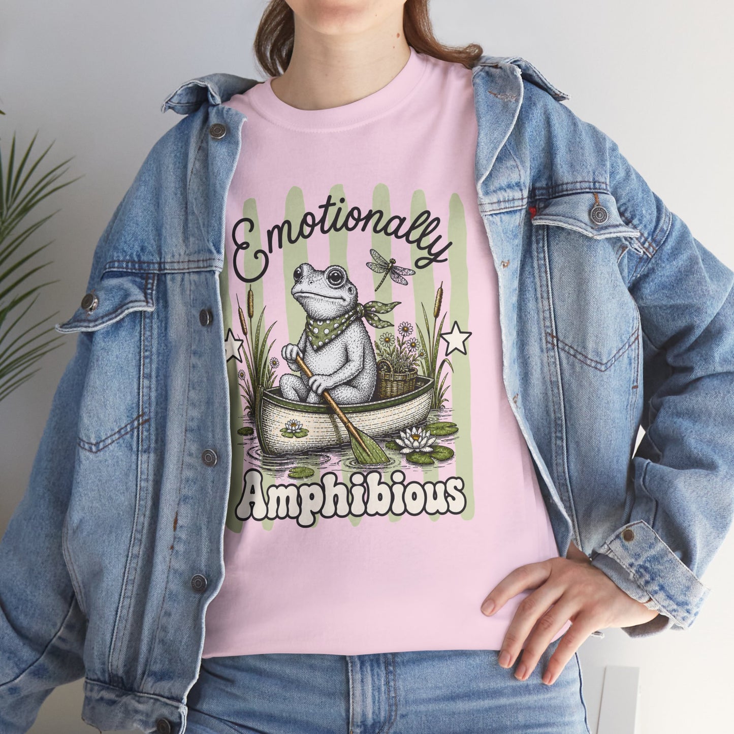 Emotionally Amphibious Retro Frog Graphic Tee