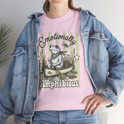Emotionally Amphibious Retro Frog Graphic Tee
