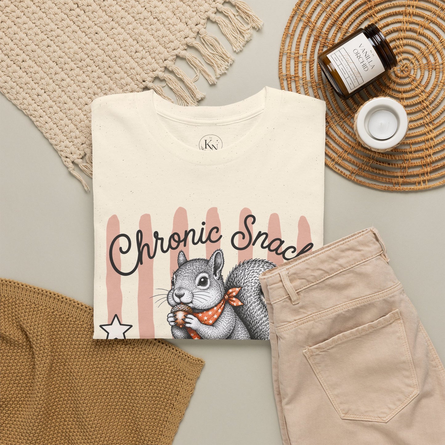 Chronic Snack Collector Retro Squirrel Graphic Tee