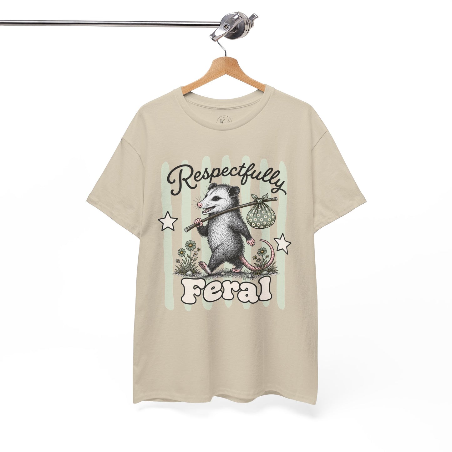 Respectfully Feral Retro Possum Graphic Tee
