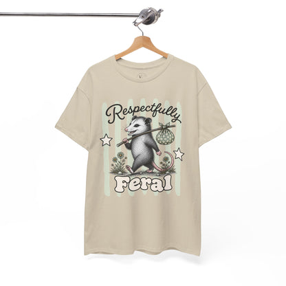 Respectfully Feral Retro Possum Graphic Tee