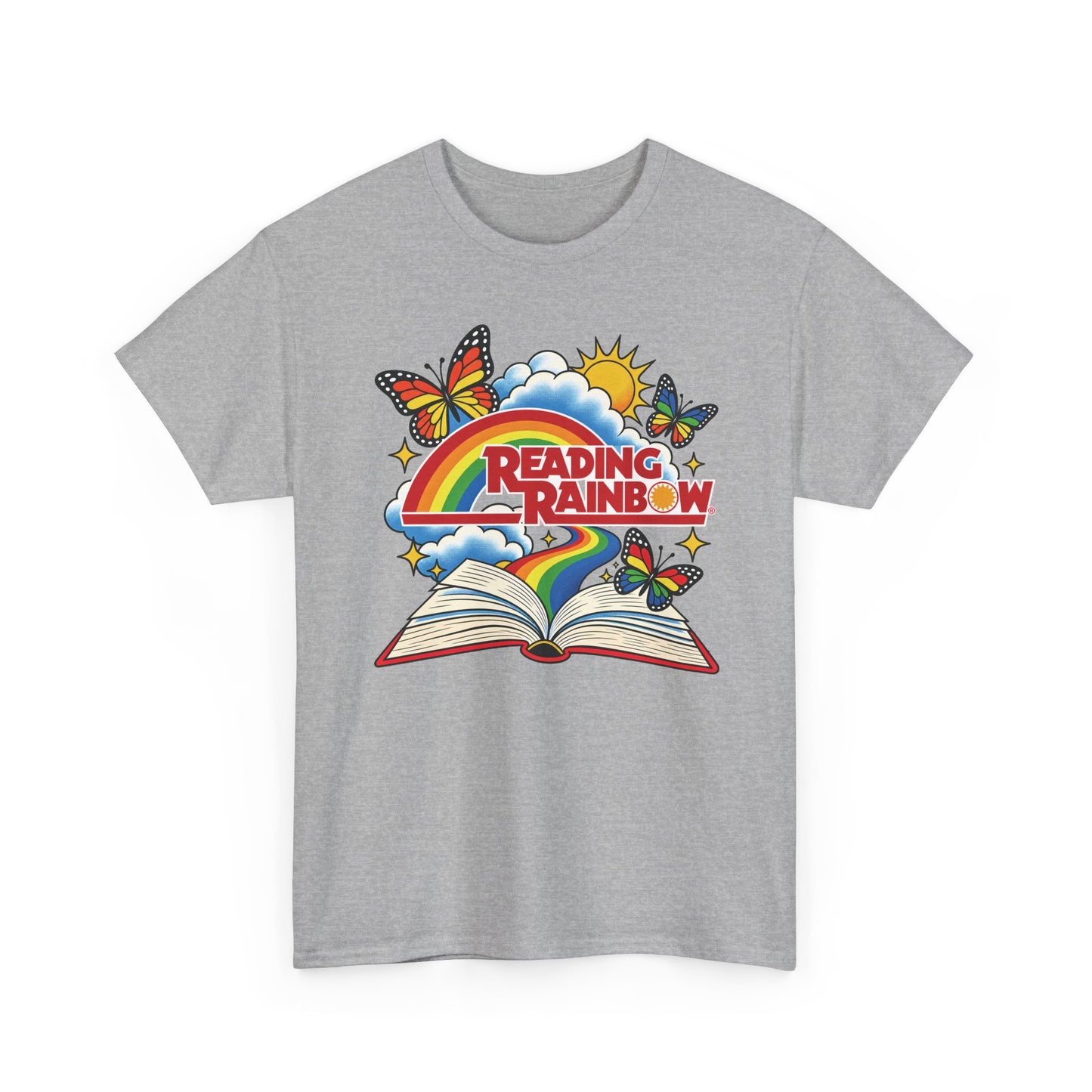 Rainbow & Butterflies Retro Book Graphic Tee