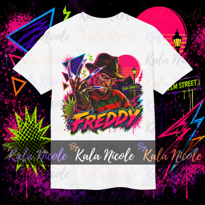 80s Neon Horror PNG | Knife Glove Slasher PNG