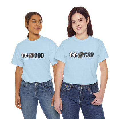 Look At God Leopard Print Graphic Tee