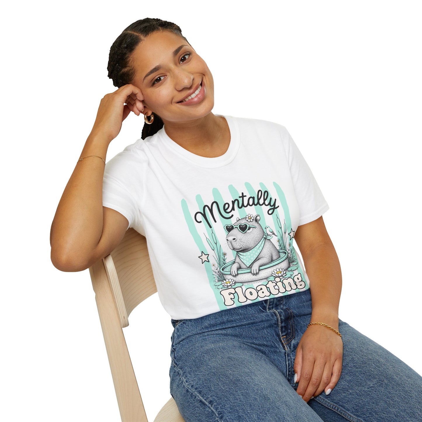 'Mentally Floating' Capybara Graphic Tee
