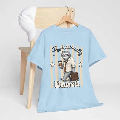 Professionally Unwell Retro Sloth Graphic Tee