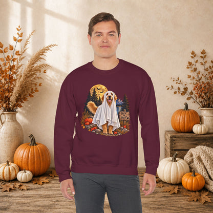 Golden Retriever Ghost Halloween Sweatshirt