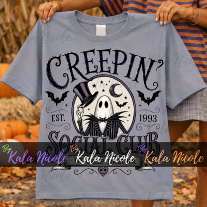 Creepin' Social Club PNG | Trendy Halloween PNG | Fall PNG | Cute Ghost Clipart (Digital Download)