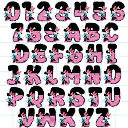 Mickey & Friends Alphabet PNG Bundle | ABC 123