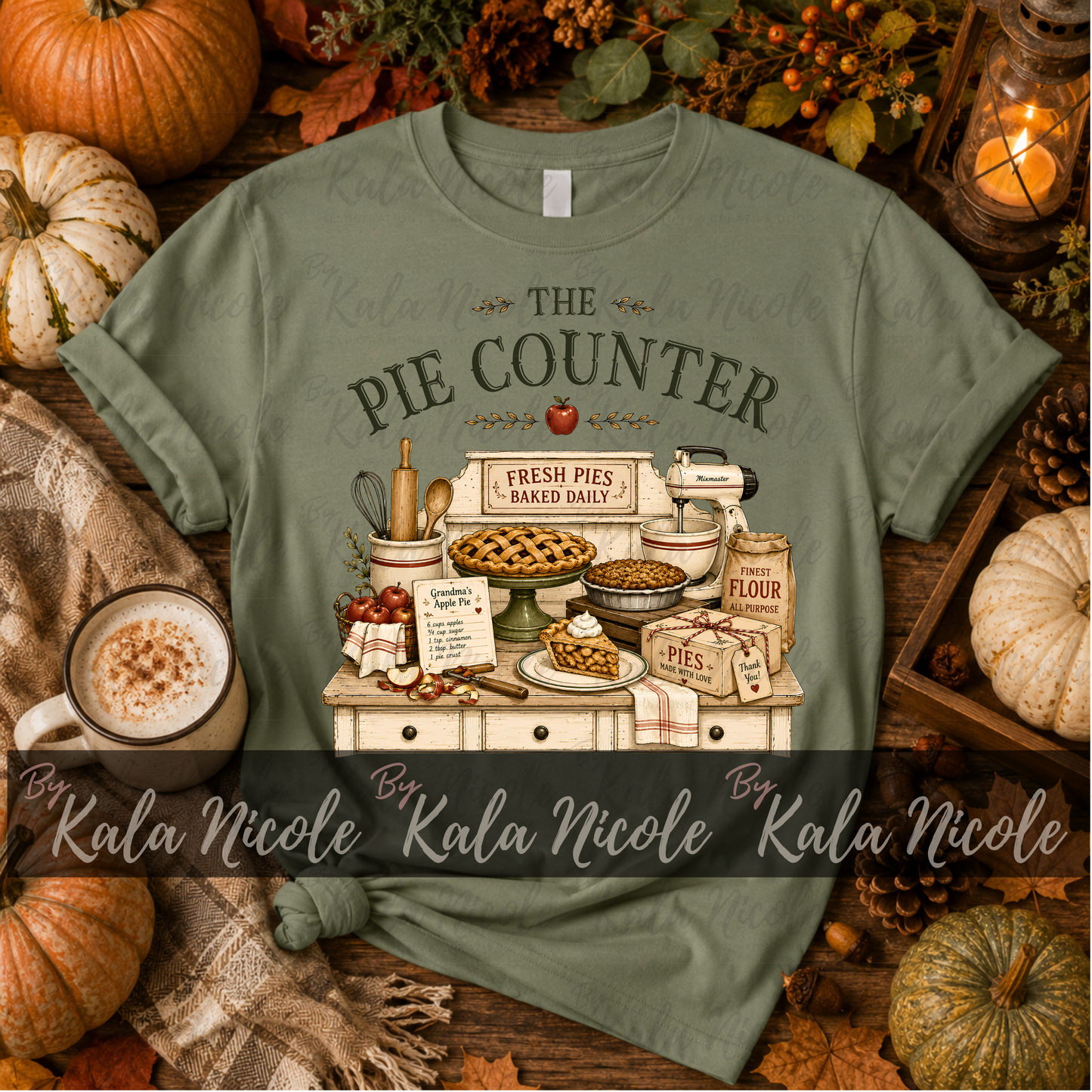 The Pie Counter PNG | Baker PNG | Vintage Country Fall Clipart (Digital Download)