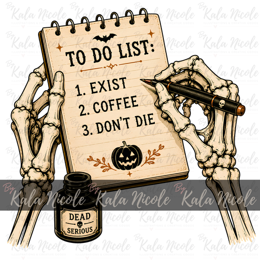 Skeleton Hands To Do List PNG