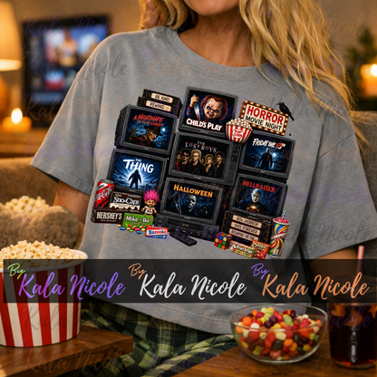 Horror Movie Night 80s PNG | Trendy Halloween PNG | Horror Movie Clipart (Digital Download)