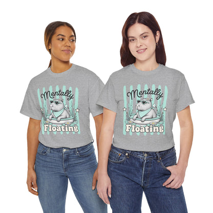 Mentally Floating Retro Capybara Graphic Tee