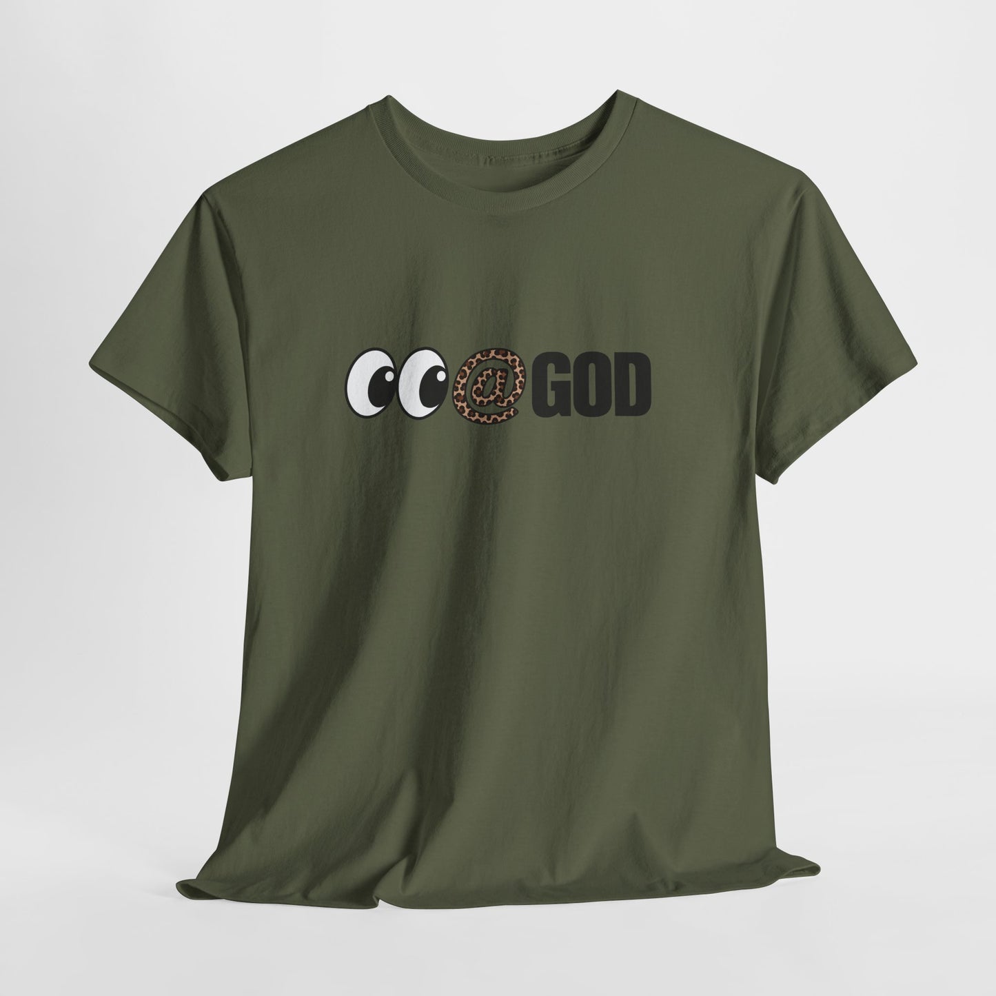 Look At God Leopard Print Graphic Tee