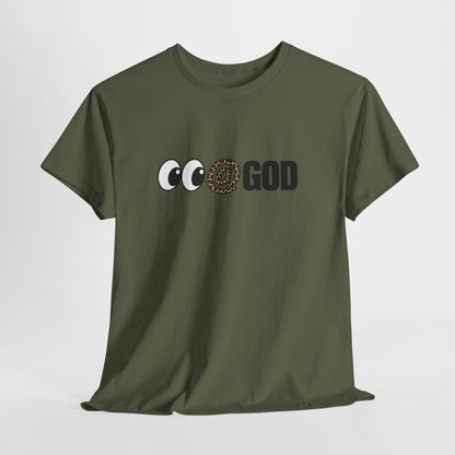 Look At God Leopard Print Graphic Tee
